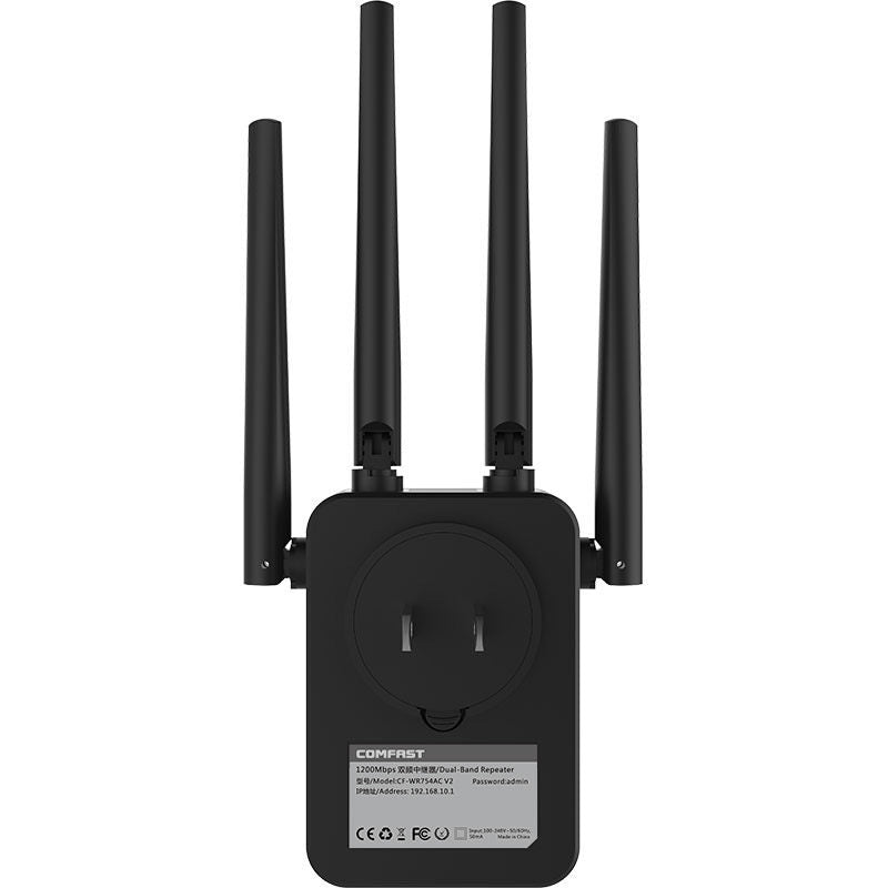 Dual-band 1200-megabit wireless relay router