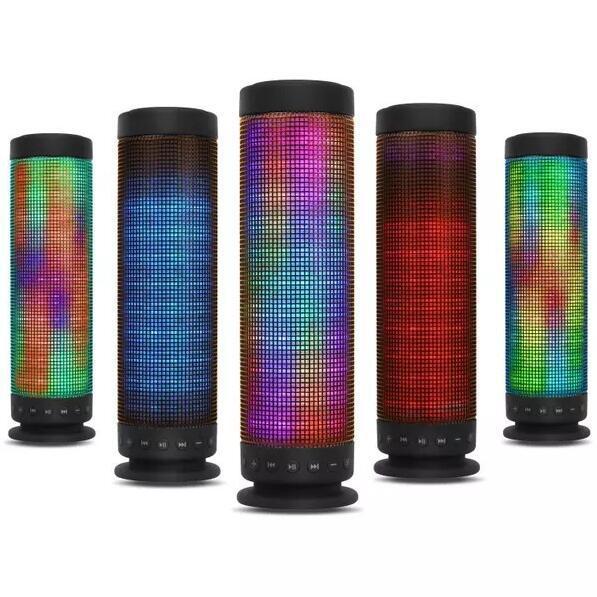 ELEGIANT Portable bluetooth Wireless LED Speakers Stereo Hi-Fi Enhanced Bass Built-in Mic