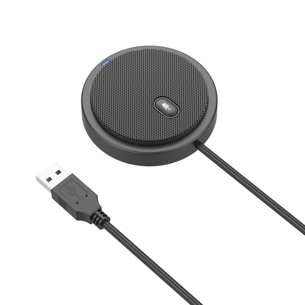 VIMCENT YM-200S M2 Wired 360 degree Pickup Audio Video Omnidirectional Microphone Conference Desktop Computer Black Microphone