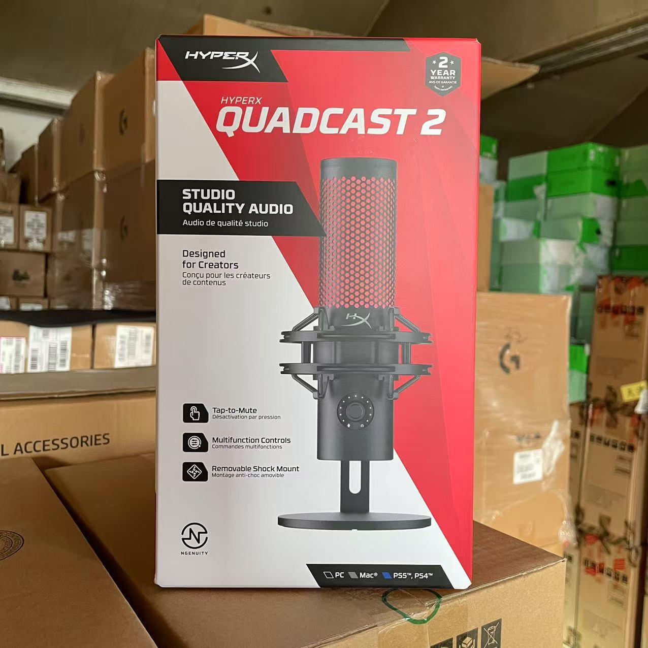 HyperX Quadcast 2 S Extremely Unknown Sound Wave 2RGB Magic Computer USB Game Microphone Microphone