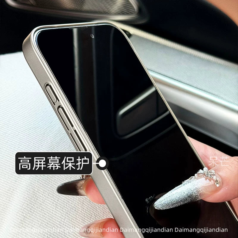 Thin circle magnetic suction large window for iPhone advanced anti-drop case with lens film