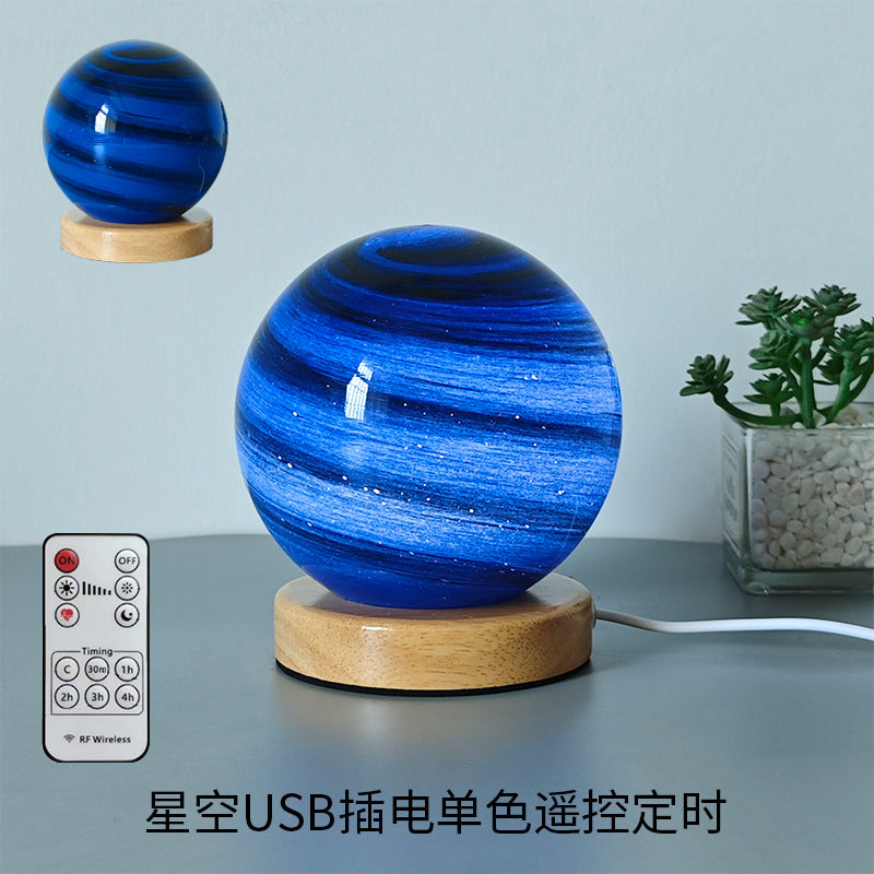 Cross-Border Wandering Planet Lamp Starry Sky Lamp Log Night Light Sunset Lamp Table Lamp Atmosphere Lamp Bedside Lamp Birthday Gift