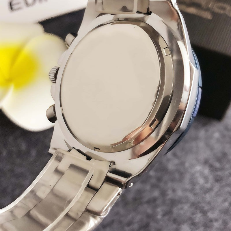 Multifunctional Six-Pin Chronograph Watch Men's Niche Light Luxury Large Dial Watch Men's 2025 Hot Style Retro Watch