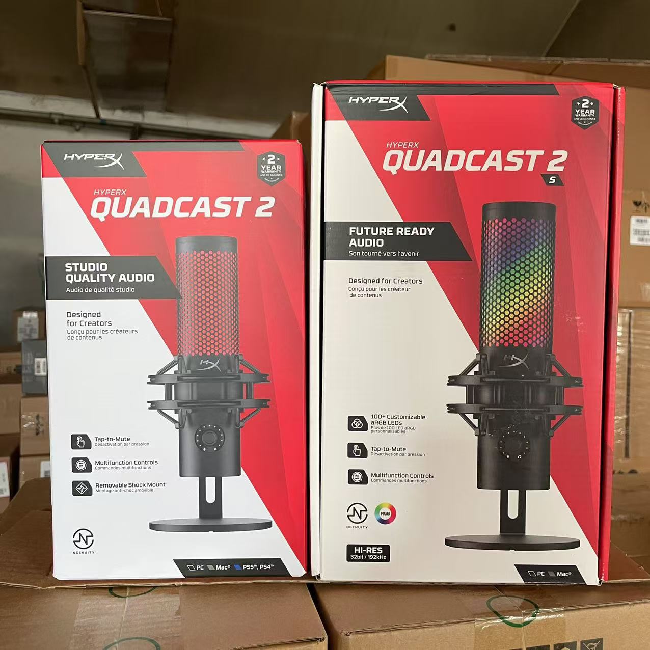 HyperX Quadcast 2 S Extremely Unknown Sound Wave 2RGB Magic Computer USB Game Microphone Microphone