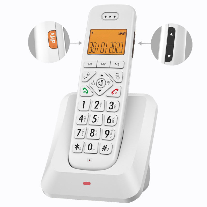 Cross-border In Stock Big And Letter D1011 Big Button Stand-alone Home Business Office Handheld Cordless Telephone