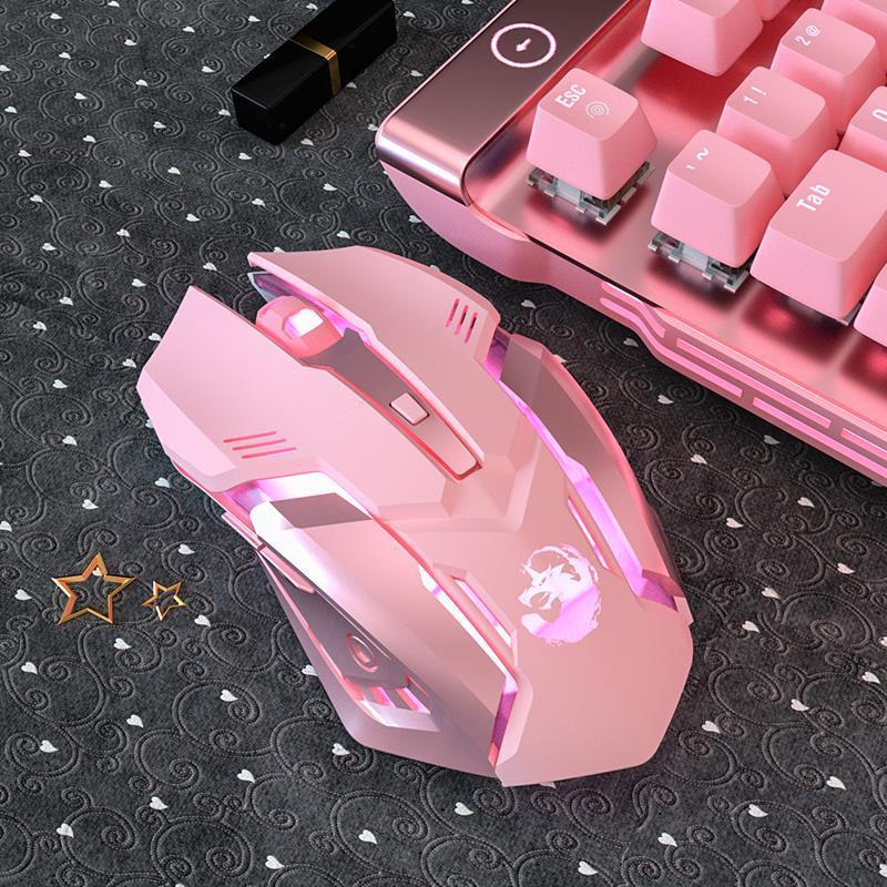 Wireless Mouse Bluetooth 2.4G Mute Silent Girls Cute Girls Rechargeable Gaming Laptop Mouse