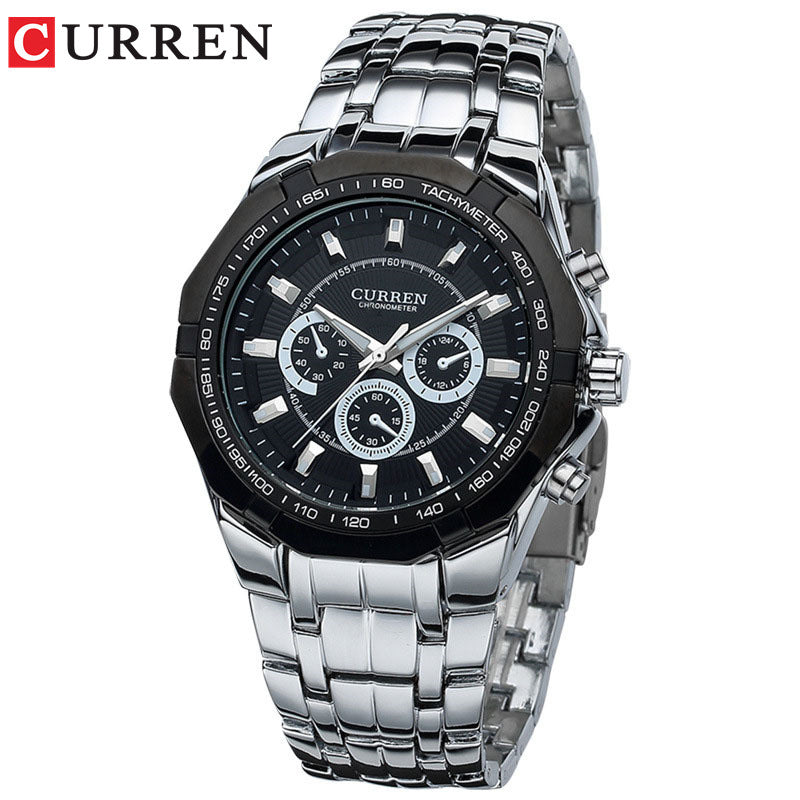 Business Fashion Men's Precision Watch Quartz Watch False Three-Eye Watch