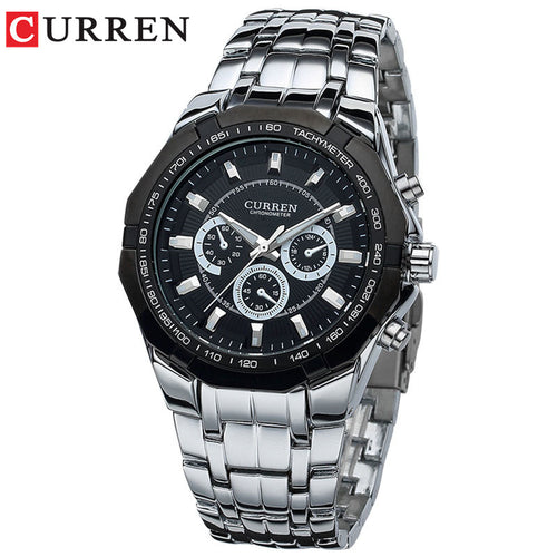 Business Fashion Men's Precision Watch Quartz Watch False Three-Eye Watch