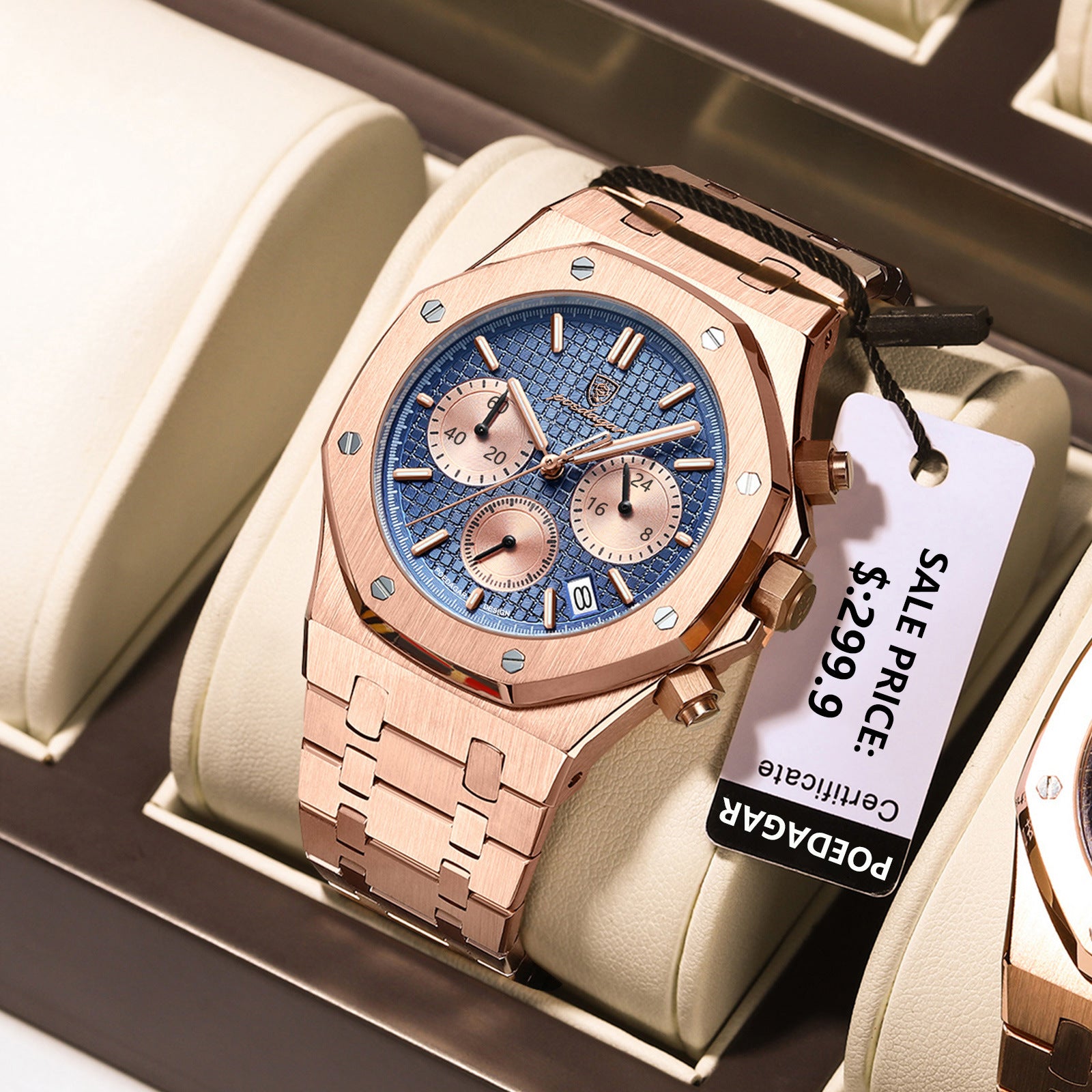 Swiss Brand New Multifunctional Quartz Men's Watch Trendy Model Live Broadcast Foreign Trade Hot Model Dropshipping