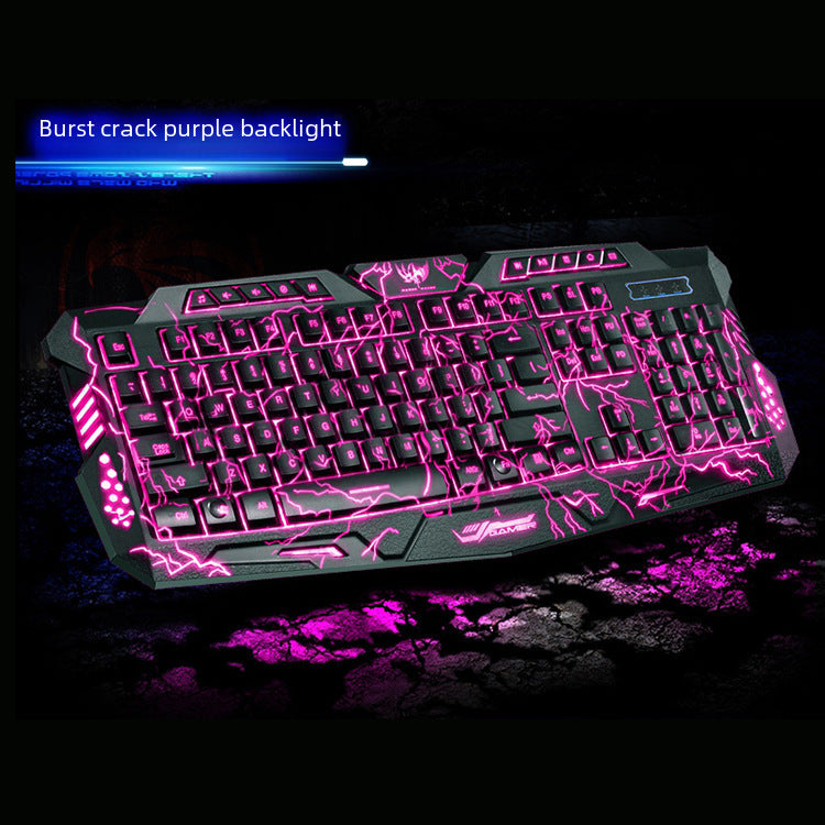 M200 Crack Edition Three-color Backlit Keyboard Game Game