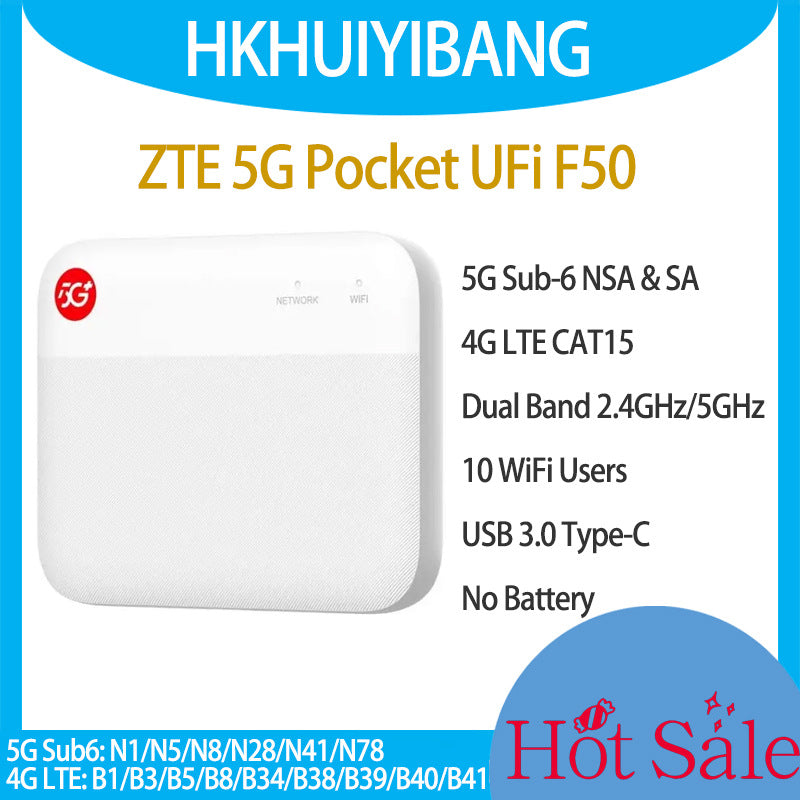 Applicable To ZTE 5G Pocket UFi Speed WiFi F50 Portable Portable Wireless MiFi