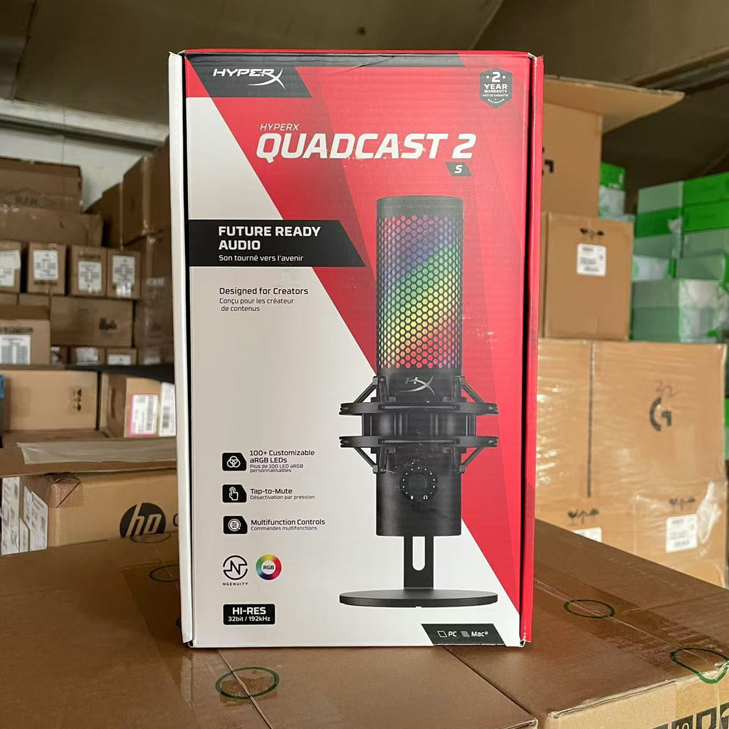 HyperX Quadcast 2 S Extremely Unknown Sound Wave 2RGB Magic Computer USB Game Microphone Microphone
