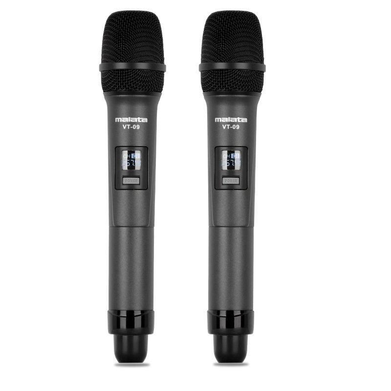 Wireless Microphone System Dual Handheld 2 x Mic Cordless Microphone Outdoor Vocal Karaoke Receiver System Receiver