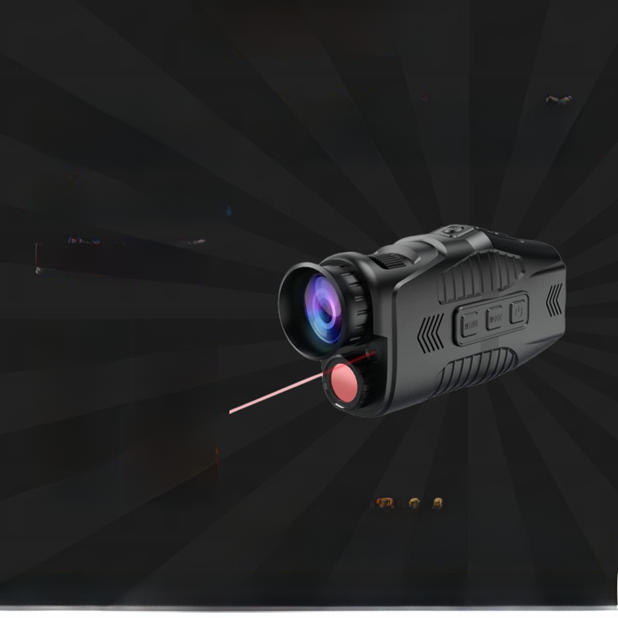 All-black Visual Camera Video HD Single-barrel Night Vision Device Day And Night Dual-use With Screen Compact R11